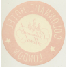 London / UK: Colonnade Hotel - Orange (Vintage Luggage Label)