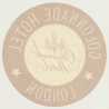 London / UK: Colonnade Hotel - Red (Vintage Luggage Label)