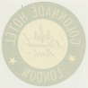 London / UK: Colonnade Hotel - Green (Vintage Luggage Label)