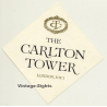 London / UK: The Carlton Tower Hotel (Vintage Luggage Label)