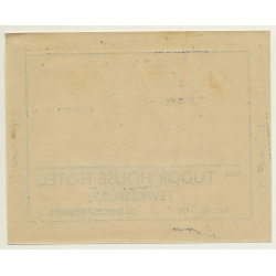 Tewkesbury / UK: Tudor House Hotel (Vintage Luggage Label)