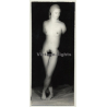 Natural Nude Woman W. Coat & Turban *2 (Vintage Photo Germany ~ 1960s)