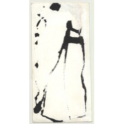 Natural Nude Woman W. Coat & Turban *4 (Vintage Photo Germany ~ 1960s)