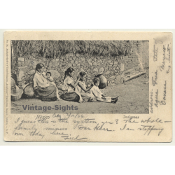 Mexico: Indigenas - Indigenous Family / Hair Care (Vintage PC 1906)