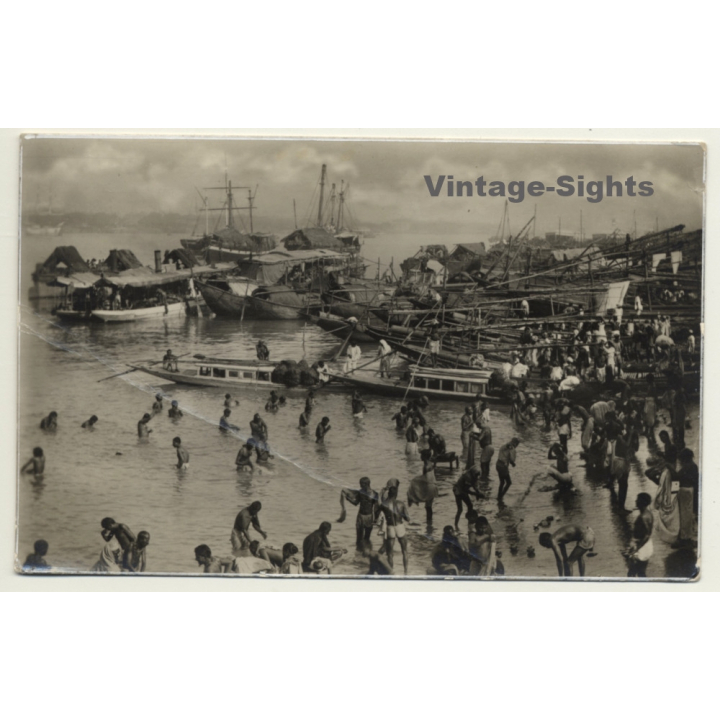 Gath Calcutta / India: Jagarnath Bathing - Religous Ritual (Vintage RPPC)