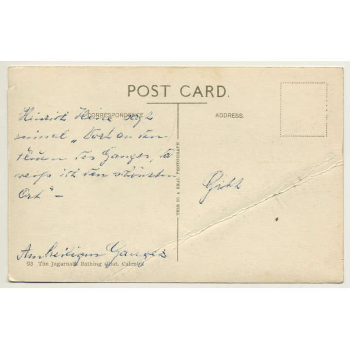 Gath Calcutta / India: Jagarnath Bathing - Religous Ritual (Vintage RPPC)