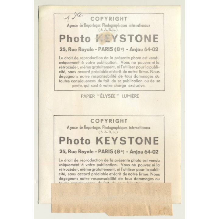 Gary Cooper / Actor (Vintage Press Photo KEYSTONE ~1950s)