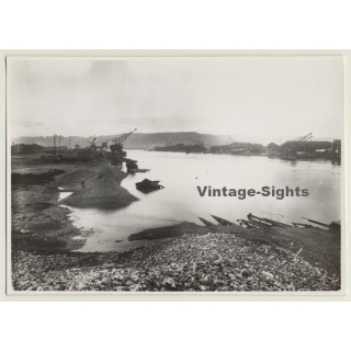 Pierre Chapuis / Rouen: Banks Of River Seine / Crane - Industry (Vintage Photo ~1940s)