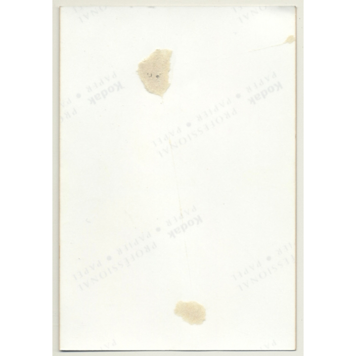 Dreamy Natural Nude Lingers On Couch / Butt (Vintage Photo Germany ~1980s)