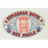 Esplanada Hotel Sao Paolo / Brazil (Vintage Luggage Label)