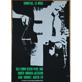 Sea Town Seven Plus One / South Border Jazzclub (VIntage Jazz Concert Screen Print)