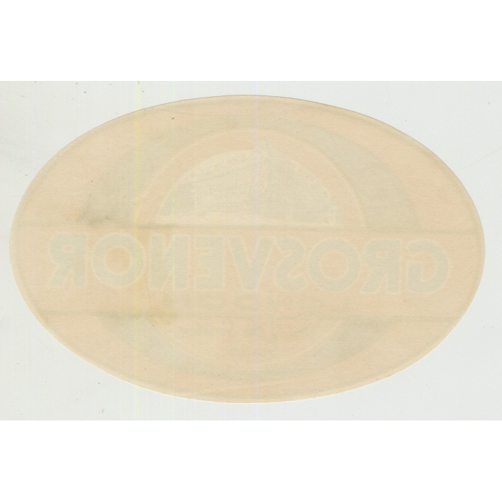 Grosvenor Hotel - London / Great Britain (Vintage Luggage Label)