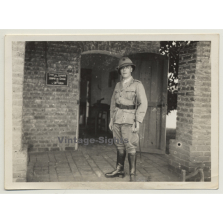 Congo Belge: Force Publique Officer / Corps De Garde? (Vintage Photo ~1920s/1930s)