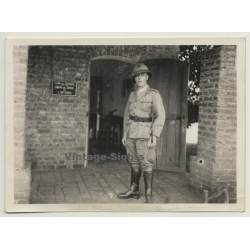 Congo Belge: Force Publique Officer / Corps De Garde? (Vintage Photo ~1920s/1930s)