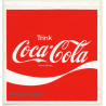 Trink Coca Cola Schutzmarke (Vintage Sticker 21 x 20 CM ~1980s)