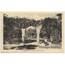 Casblanca / Morocco: Entrée Du Parc Lyautey / Field Postmark 37°Rég.D'Aviation (Vintage PC 1937)