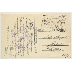 Casblanca / Morocco: Entrée Du Parc Lyautey / Field Postmark 37°Rég.D'Aviation (Vintage PC 1937)