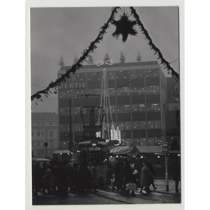 Wuppertal: Hertie Kaufhaus Weihnachten 1965 Neumarktstr.1 (Vintage Real Photo)