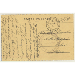Marrakech / Morocco: Fort Bab-Agnaou / Field Postmark Escadre Aérienne (Vintage PC 1937)