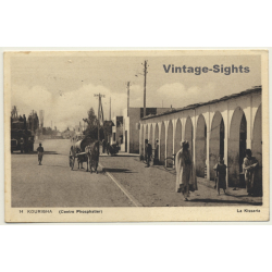Kourigha / Morocco: La Kissaria / Field Postmark (Vintage PC 1937)