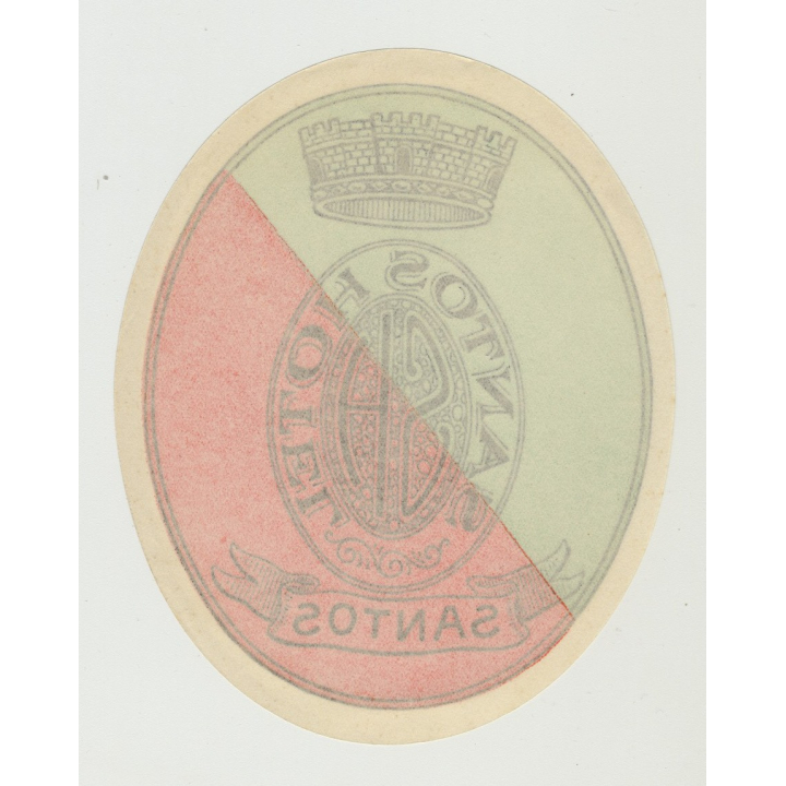 Santos Hotel - Santos / Brazil (Vintage Luggage Label)