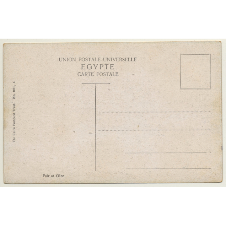 Egypt: Fair At Gîze / Ethnic (Vintage Artist PC A. Klamroth ~1910s)