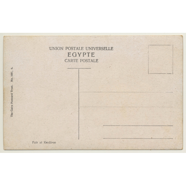 Egypt: Fair At Kerdâsse / Ethnic (Vintage Artist PC A. Klamroth ~1910s)