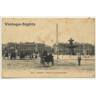 Paris / France: Place De La Concorde / Horse Carriage (Vintage PC 1903)