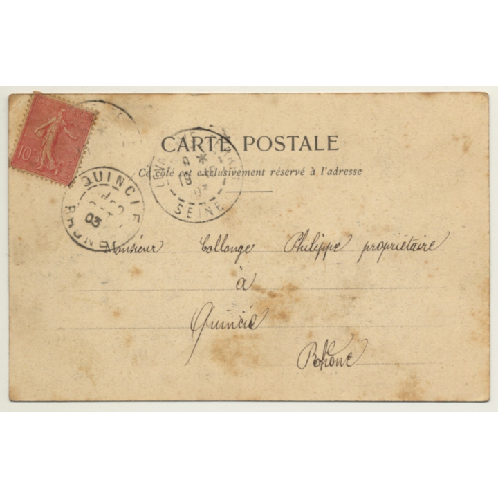 Paris / France: Place De La Concorde / Horse Carriage (Vintage PC 1903)