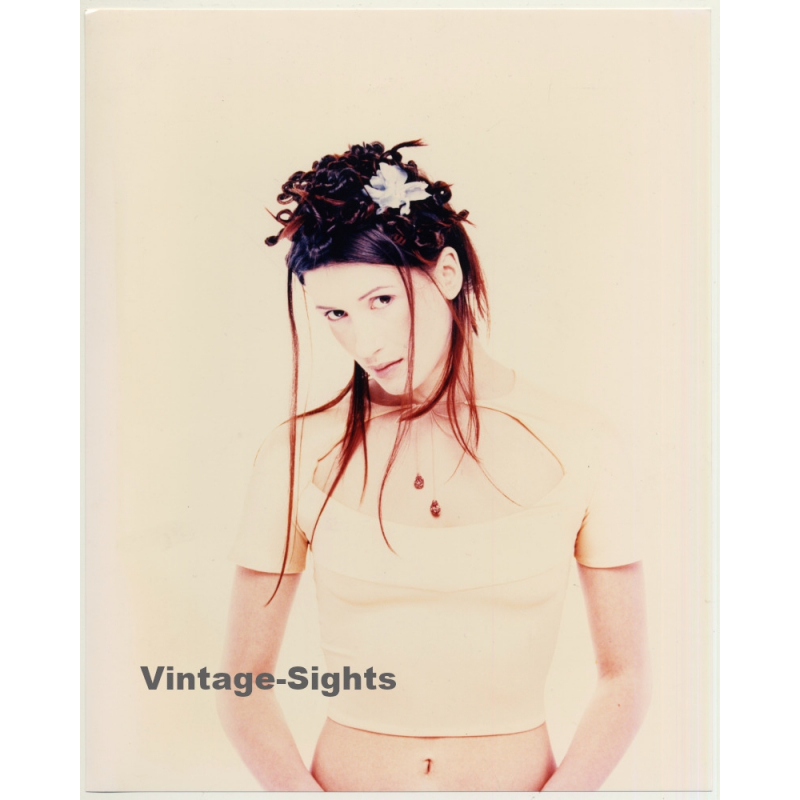 Pretty Female Model *3 / Hairstyle - Eyes (Vintage Fashion Photo: Wolfgang Klein 1980s DIN A4+)