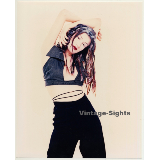 Pretty Female Model *5 / Hairstyle - Make-Up (Vintage Fashion Photo: Wolfgang Klein 1980s DIN A4+)