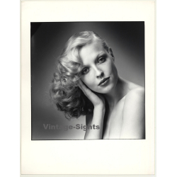 Blonde Female Model *1 / Hairstyle (Vintage Fashion Photo: Wolfgang Klein 1980s DIN A4+)