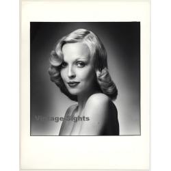 Blonde Female Model *2 / Hairstyle (Vintage Fashion Photo: Wolfgang Klein 1980s DIN A4+)