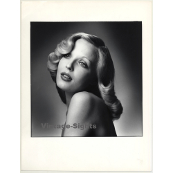 Blonde Female Model *4 / Hairstyle (Vintage Fashion Photo: Wolfgang Klein 1980s DIN A4+)