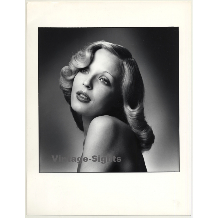 Blonde Female Model *4 / Hairstyle (Vintage Fashion Photo: Wolfgang Klein 1980s DIN A4+)