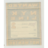 N.Y.K. Shipping Line - Baggage Wanted In Cabin 2nd Class (Vintage Luggage Label) MARU