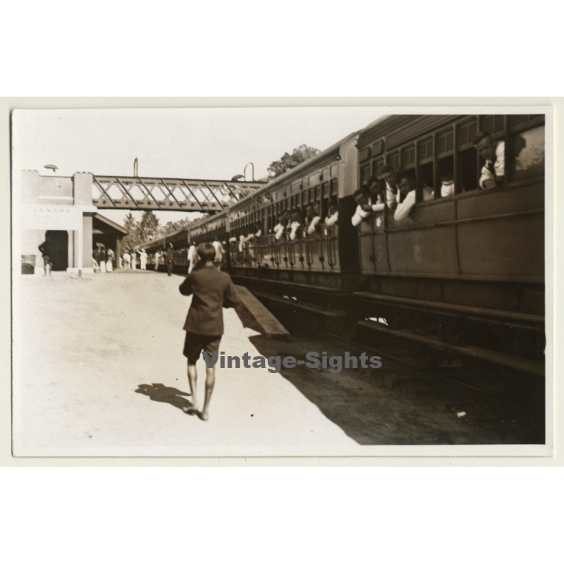 Sri Lanka / Ceylon: Railroad Cars At Train Station (Vintage Photo ~1930s)