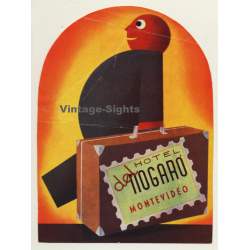 Montevideo / Uruguay: Hotel Del Nogaro - Porter (Vintage Luggage Label ~1930s)