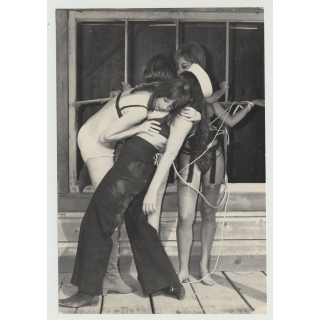 Bizarre Lesbian Cowgirl Bondage Scene 3 / BDSM - Moustache (Vintage Photo Master 60s/70s)