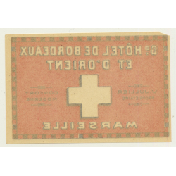 Marseille / France: Hotel De Bordeaux Et D'Orient (Vintage Luggage Label)