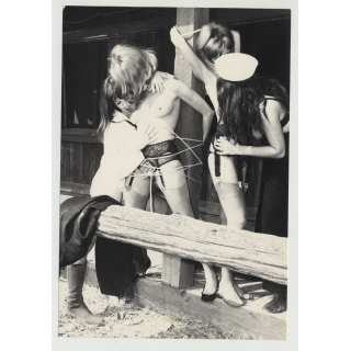 Bizarre Lesbian Cowgirl Bondage Scene 5 / BDSM - Small Breast (Vintage Photo Master 60s/70s)