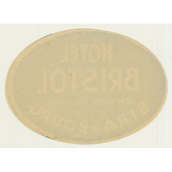 Strasbourg / France: Hotel Bristol - En Face La Gare (Vintage Luggage Label)
