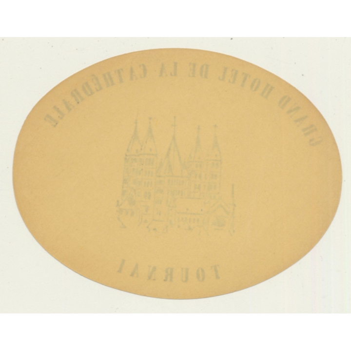 Tournai / France: Grand Hotel De La Cathédrale (Vintage Luggage Label)