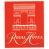Paris / France: Royal Hotel (Vintage Luggage Label)