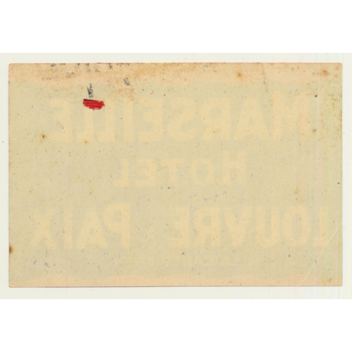 Marseille / France: Hotel Louvre & Paix / La Canebière (Vintage Luggage Label)