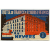 Nevers / France: Hotel De France & Grand Hotel Réunis (Vintage Luggage Label)