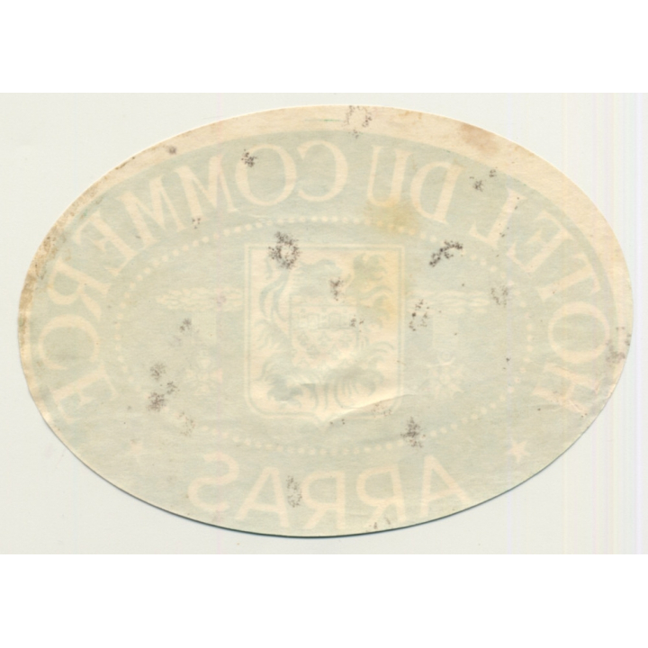 Arras / France: Hotel Du Commerce (Vintage Luggage Label)