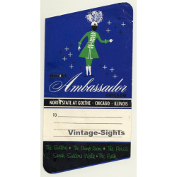 Chicago / USA: Hotels Ambassador - North State At Goethe (Vintage Luggage Label)