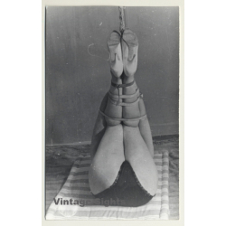 Semi Nude Woman On Her Back - Legs Tied Up / Bondage - BDSM (2nd Gen. Photo ~1960s)
