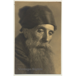 Old Belgian Monk With Huge Beard *4 (Vintage RPPC ~1910s/1920s)